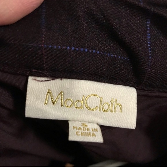 ModCloth Plaid A-Line Skirt Back Bow Skirt Size Sm - Picture 4 of 4